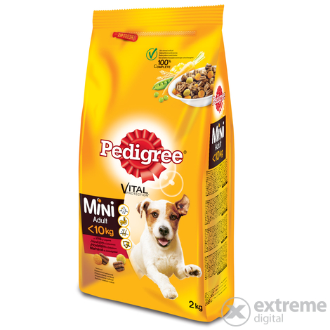 PEDIGREE Mini suha hrana za pse, govedina-povrće, 2 kg