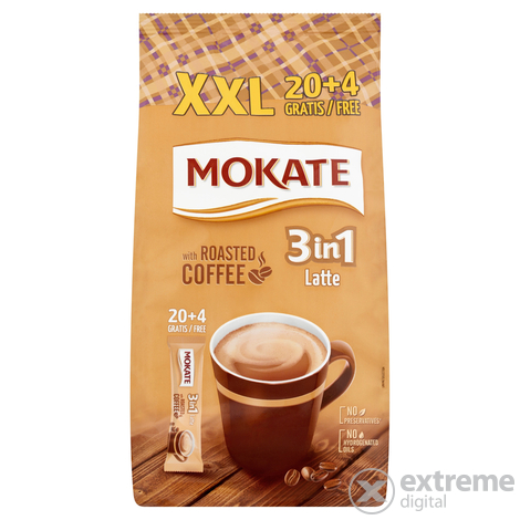 Mokate 3in1 XXL instant kávé, latte, 24x 17g