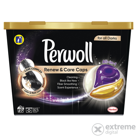 Perwoll Renew&Care Caps Black pracie kapsule, 27 ks