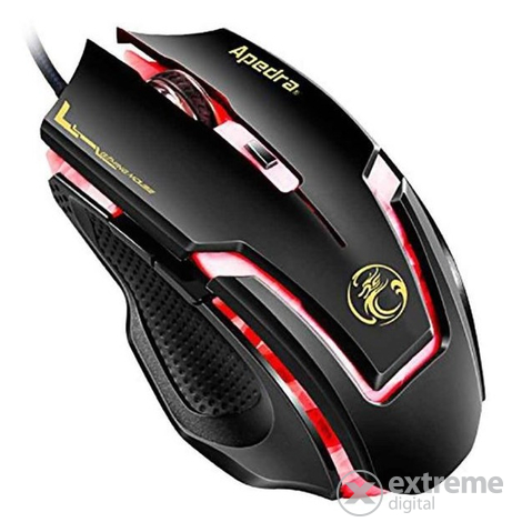 Apedra A9 gamer optická myš, čierna