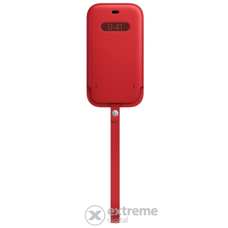 Apple iPhone 12 / 12 Pro MagSafe bebújtatós bőrtok, (PRODUCT)RED