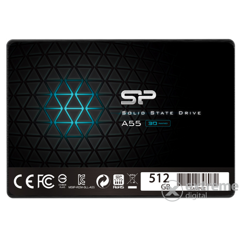 Silicon Power SATA 2,5" 512GB A55 SSD disk  (SP512GBSS3A55S25)