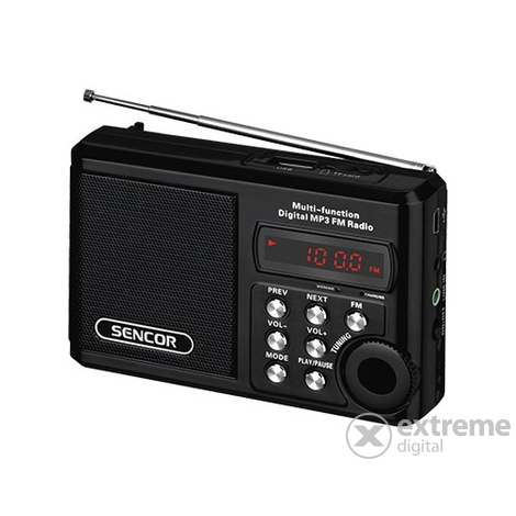 Sencor SRD 215 džepni radio, crni