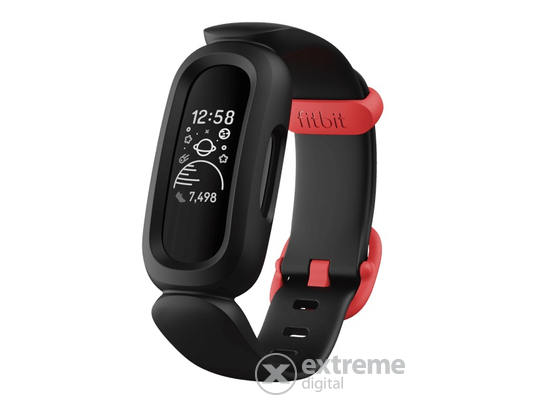 Fitbit Ace 3 aktivitásmérő karpánt gyerekeknek, fekete/verseny piros