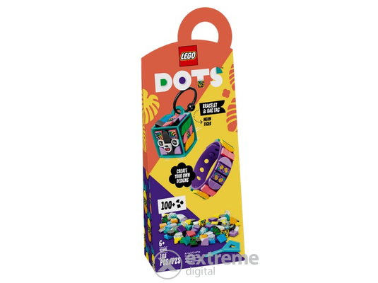 LEGO® DOTS 41945 Neontigris karkötő és táskadísz