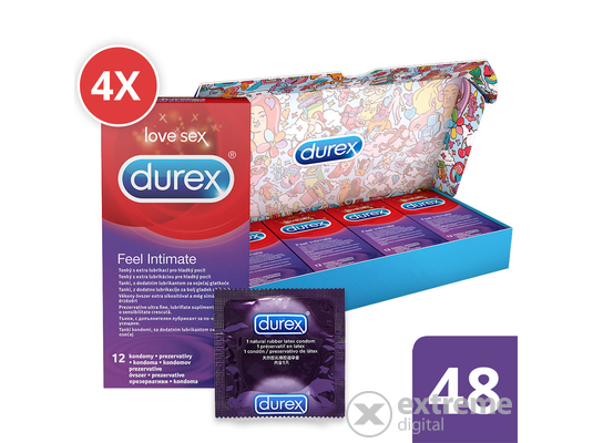 Durex Feel Intimate diszkrét óvszer csomag, 48 db
