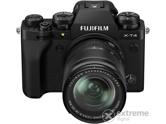 Fujifilm X-T4 fényképezőgép kit (18-55mm objektívvel), fekete