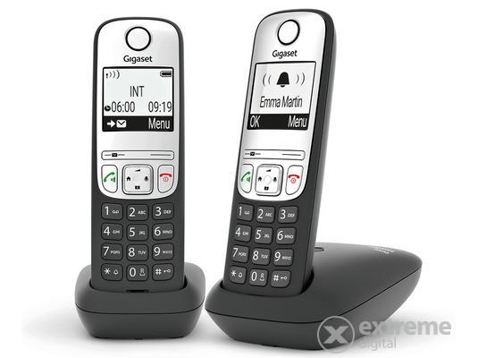 Gigaset ECO A690 DUO vezeték nélküli (DECT) telefon, fekete