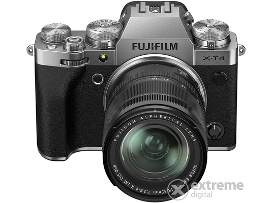 Fujifilm X-T4 fényképezőgép kit (18-55mm objektívvel), ezüst