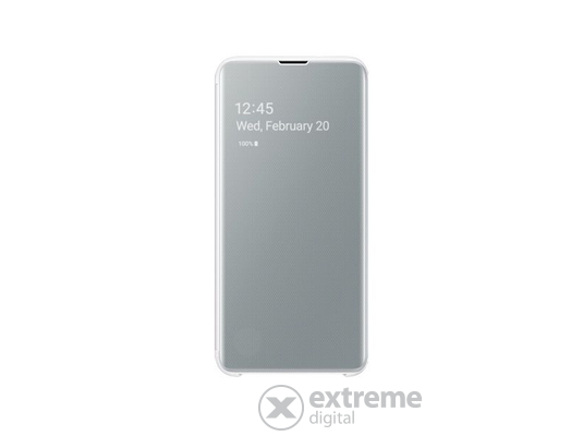 Samsung Galaxy S10 E clear view cover flip tok, fehér