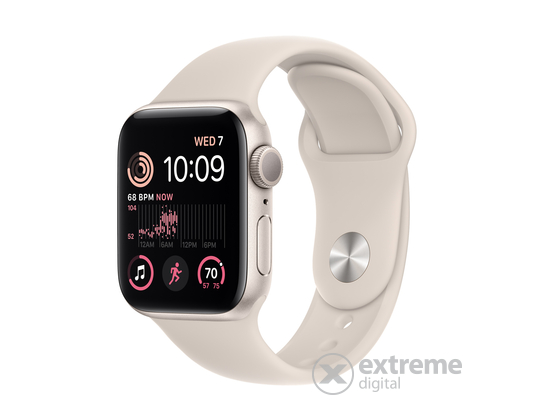 Apple Watch SE2 GPS, 40mm, Csillagfény alumínium tok, Csillagfény sportszíjjal