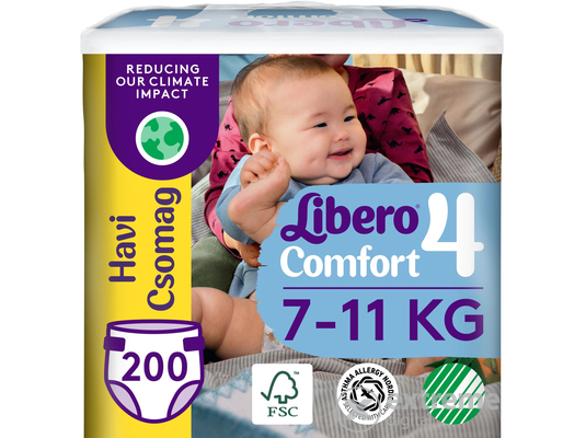 Libero Comfort nadrágpelenka, méret: 4, 7-11 kg, 200db