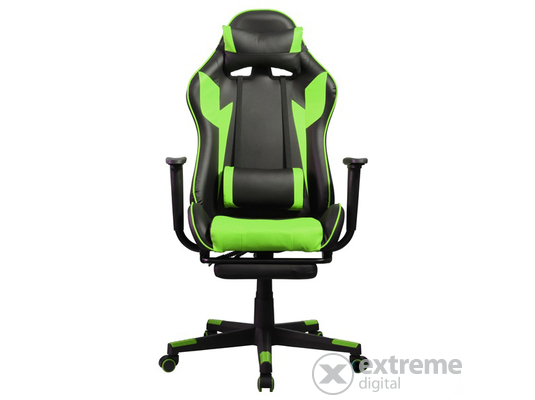 Iris GCH204BE_FT fekete és zöld gamer szék