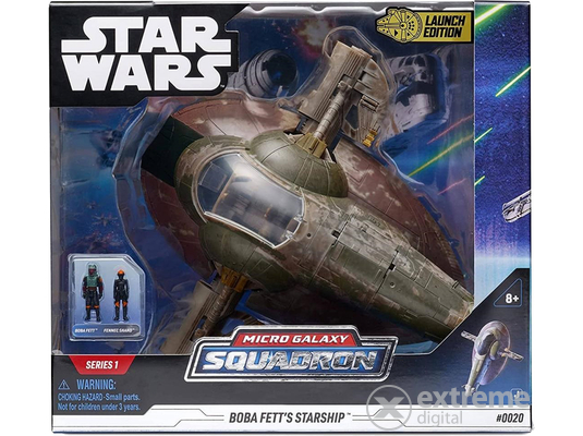 Jazwares Star Wars - Csillagok háborúja 20 cm-es jármű figurával - Boba Fett űrhajója