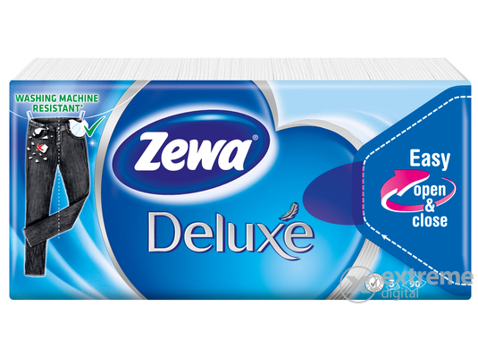 Zewa Deluxe illatmentes 3 rétegű papír zsebkendő, 90db-os