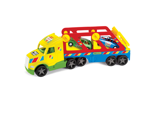 Super Truck mit Sportwagen Spielzeug WADER 36640 